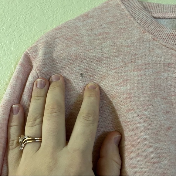 New Balance Women's Size Small Crew Neck Light Pink Heather Sweatshirt - Picture 4 of 9